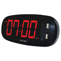 Digital Alarm Clock With 2 x 2AMP USB Charge Ports