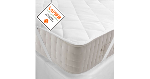 Mattress Pad 54X80 3 Ply Waterproof White Quilted W/ Anchor Bands New with Tags 