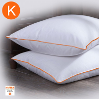 Napier Pillows with Orange Piping King