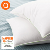 Napier Select Pillows with Green Piping Queen