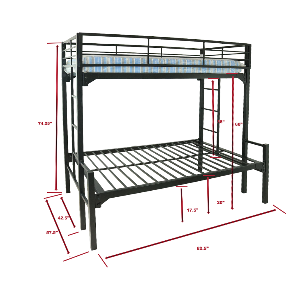 Twin Double Military Grade Steel Bunk Bed | Omland Hospitality