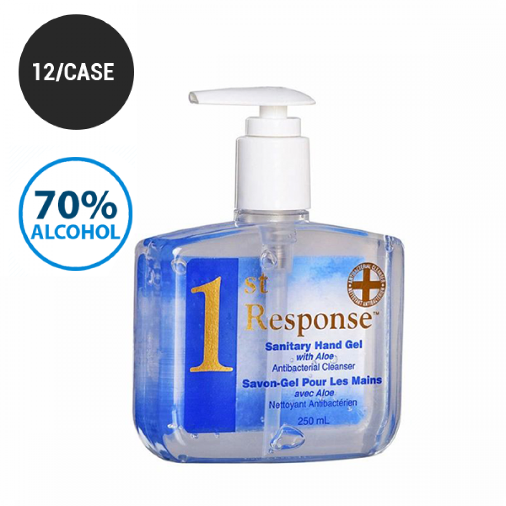 70% Alcohol Sanitary Hand Gel Pump Bottle 250 ml