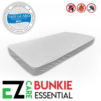 EZ Care Bunkie Essential 6 Inch Mattress Waterproof Bed Bug Proof  Fire Proof