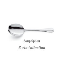 Perla Soup Spoons Cutlery Collection 18/10 Stainless Steel