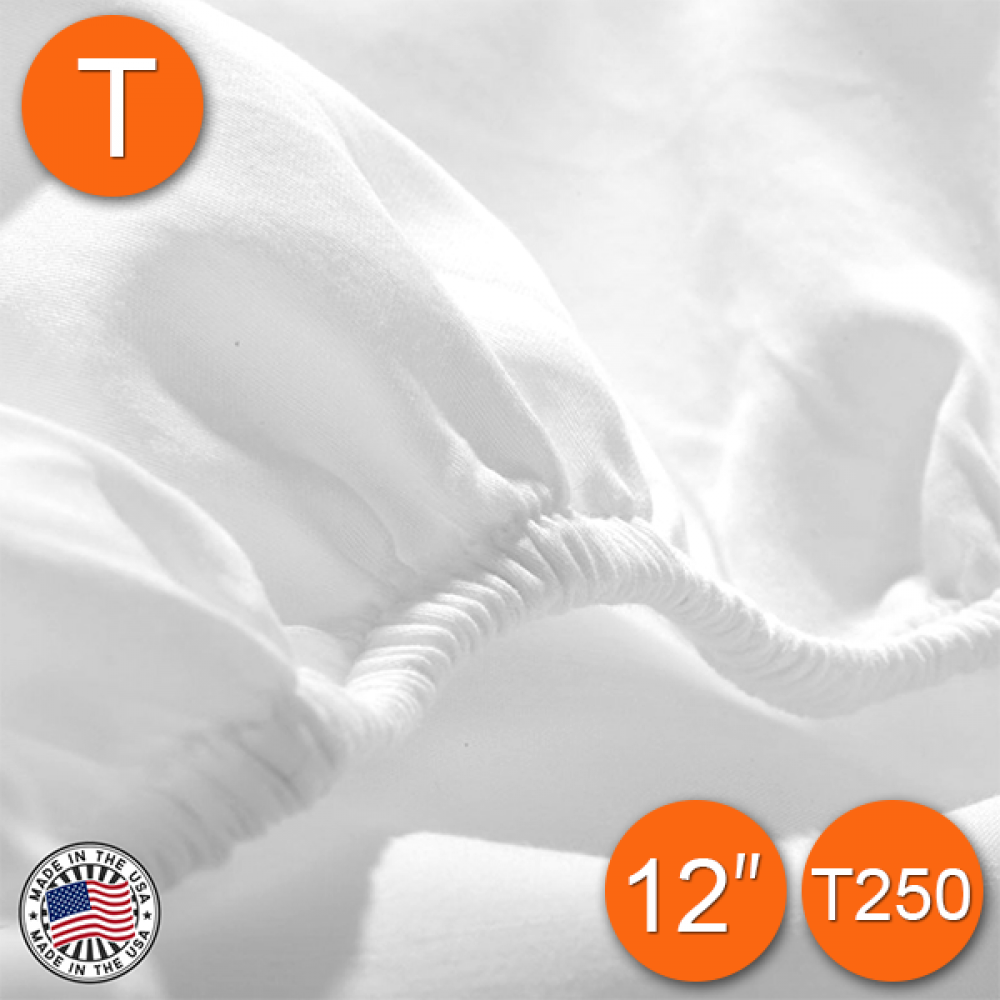 Twin Fitted 12 Sheets Made In Usa T250 Wholesale Sheets