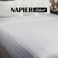 Hotel Top Sheet Napier Select White Stripe