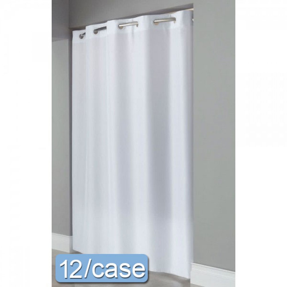 Hookless Shower Curtains Plain White, White Hookless Shower Curtain
