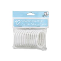 Shower Curtain Hooks White