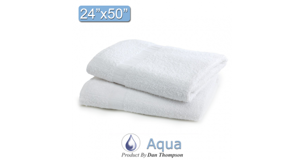 Wholesale White Bath Towels, 24x50