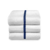 Pool Towels With Blue Center Stripe 24x48