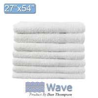 Wave Bath Towels Dobby Border 27x54 inches