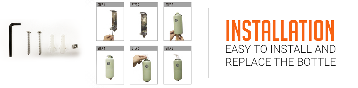 Metal Bracket Soap Dispenser Installation