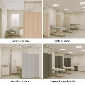 Places of use of privacy curtains