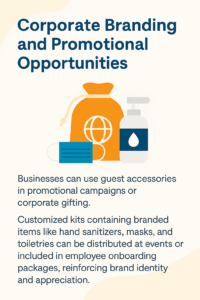 Corporate Branding Promotional Kit Design Beyond the Guest Room: Essential Guest Accessories for Hospitality, Corporate, and Emergency Preparedness