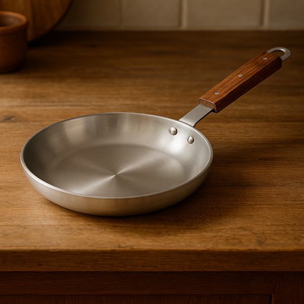 Frypan with Wood Handle