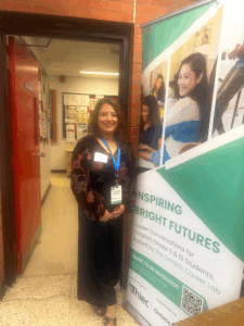 Omland team member at the empowering the next generation event